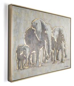 Tablou pictat manual Graham & Brown Elephant Family, 80 x 60 cm