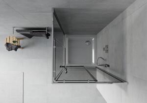 Mexen Rio cabină de duș pătrată 70 x 70 cm, Grafit, Crom + cadă de duș Flat, Albă - 860-070-070-01-40-4010