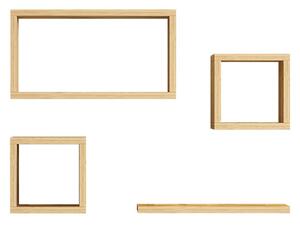 Set rafturi de perete 3 buc Babine Alb - Antracit - Stejar 84x15x44 cm