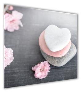 Tablou Styler Glasspik Spa & Zen Heart Stone, 30 x 30 cm