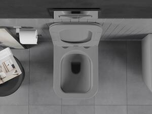 Mexen Teo vas de toaletă Rimless cu capac slim cu închidere lentă , duroplast, Gri deschis mat - 30854061