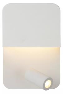 Aplică LED Lucide 79200/08/31 BOXER LED/10W/230V + LED/3W USB alb