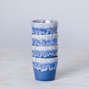 Ceașcă albă/albastră din gresie 210 ml Grespresso – Costa Nova