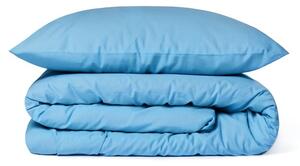 Lenjerie de pat din bumbac pentru o persoană Bonami Selection, 140 x 200 cm, albastru azuriu