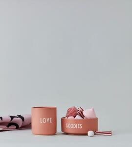 Bol din porțelan Design Letters Goodies, ø 12 cm, roz închis