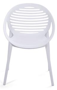 Set mobilier de grădină pentru 6 persoane cu scaune albe Joanna și masă Strong, 210 x 100 cm