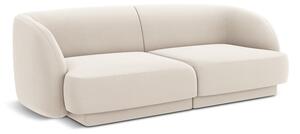 Canapea bej cu tapițerie din catifea 184 cm Miley - Micadoni Home