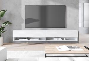 Comodă TV MENDES A 2, 180x30x31, albă/fala, fără iluminare LED