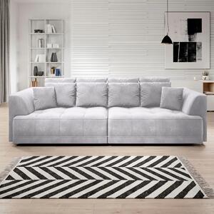 Canapea moderna pentru living TIGA, stofa catifelata crem - Whisper 01