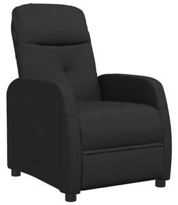 Fotoliu rabatabil, negru, material textil