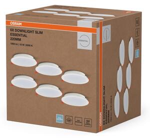 Osram - Set de 6 corpuri de iluminat LED încastrate ESSENTIAL LED/18W/230V, diam. 22 cm, albe