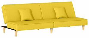 Canapea extensibilă, galben deschis, material textil
