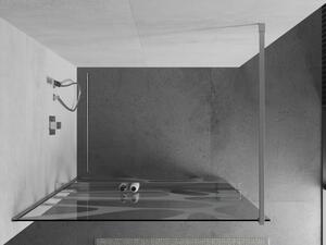 Mexen Kioto+ perete de duș cu raft și cuier 70 x 200 cm, Model alb 8 mm, Crom - 800-070-121-01-97
