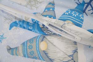 Lenjerie de pat din bumbac CHRISTMAS ELF albastru Dimensiune lenjerie de pat: 70 x 90 cm | 140 x 200 cm