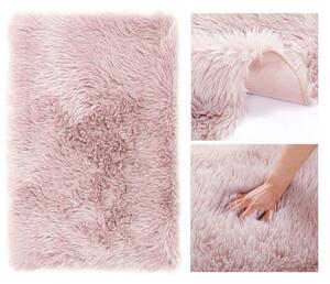 Covor blana sintetica Culoare roz pudra, DOKKA SHAGGY Dimensiuni: 75 x 120 cm