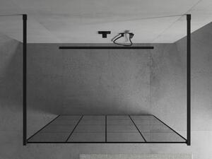 Mexen Kioto perete de duș de sine stătător 130 x 200 cm, transparent/Model negru 8 mm, Neagră - 800-130-002-70-77