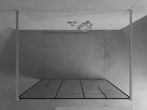 Mexen Kioto perete de duș de sine stătător 100 x 200 cm, transparent/Model negru 8 mm, Crom - 800-100-002-01-78