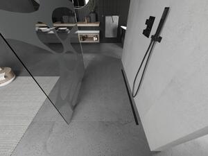 Mexen Kioto perete de duș de sine stătător 100 x 200 cm, transparent/Model alb 8 mm, Neagră - 800-100-002-70-97