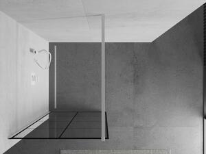 Mexen Kioto perete de duș 80 x 200 cm, transparent/Model negru 8 mm, Albă - 800-080-101-20-77