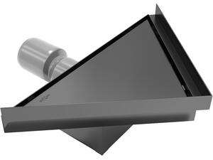 Mexen Flat scurgere de podea triunghiulară 20 x 20 cm, Neagră - 1710320