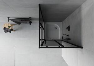 Mexen Rio cabină de duș pătrată 70 x 70 cm, Grafit, Neagră + cadă de duș Rio, Albă - 860-070-070-70-40-4510