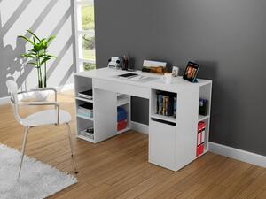 Birou cu rafturi Diamond - White 145.3 X 74.4 X 59.6