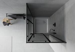 Mexen Rio cabină de duș pătrată 80 x 80 cm, Grafit, Neagră + cadă de duș Rio, Albă - 860-080-080-70-40-4510