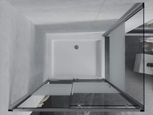 Mexen Apia cabină de duș extensibilă 100 x 80 cm, Dungi, Crom + cadă de duș Rio - 840-100-080-01-20-4510