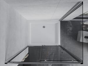 Mexen Apia cabină de duș extensibilă 100 x 80 cm, transparent, Crom + cadă de duș Rio - 840-100-080-01-00-4510