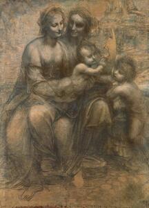 Leonardo da Vinci - Artă imprimată The Virgin and Child with Saint Anne, and the Infant Saint John the Baptist, (30 x 40 cm)