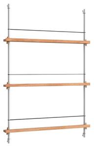 Magazine Shelving 115 Raft Oak/Stainless Steel - Moebe