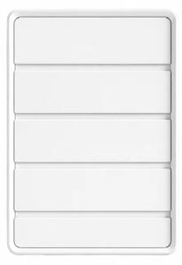 Comodă din MDF și piele PU – 5 sertare, 55x40x101 cm-White