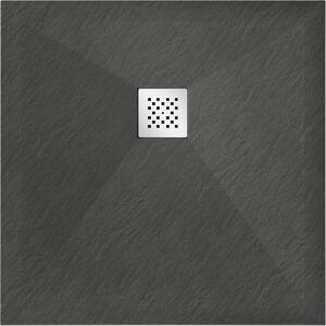 Mexen Stone+ Cădiță de duș compozit pătrată 70 x 70 cm, Antracit - 44717070