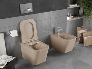 Mexen Teo vas de toaletă Rimless cu capac slim cu închidere lentă, duroplast, cappuccino mat - 30854064