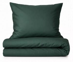 Lenjerie de pat din bumbac satinat - Dark green | 140 x 200 cm / 70 x 90 cm