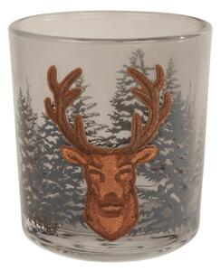 Suport pentru lumanari tip pastila FOREST DEER 8 cm
