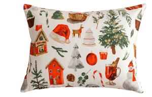 Husa pentru perna din microfibra FESTIVE MAGIC 50x70 cm, alb