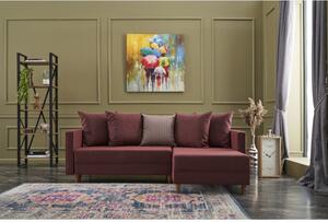 Canapea Tip Coltar Aydam Right - Claret Red 215 X 80 X 150