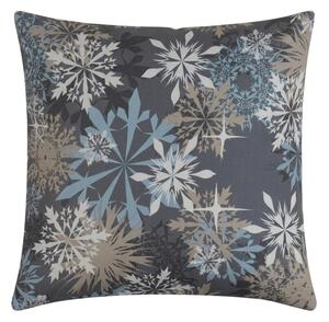 Husa pentru perna din microfibra SNOWFLAKE 45x45 cm, albastru-gri