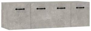 Dulapuri de perete 2 buc. gri beton 80x35x36,5cm lemn prelucrat