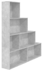 Bibliotecă/Separator, gri beton, 155x24x160 cm, lemn prelucrat