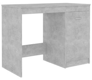 Birou, gri beton, 100x50x76 cm, lemn prelucrat