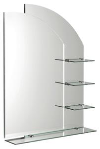 Aqualine Aqualine, oglindă WEGA 65x90cm, rotunjită, cu rafturi, 65028