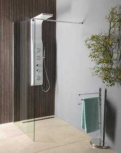 Aqualine Aqualine, perete WALK-IN pentru instalare pe perete cu suport, dintr-o bucată, 700 mm, sticlă transparentă, WI071
