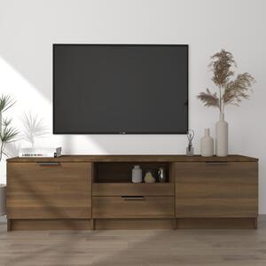 Comodă TV, stejar maro, 140x35x40 cm, lemn prelucrat