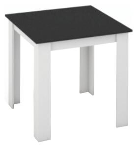 Masă dining, alb/negru, 80x80 cm, KRAZ