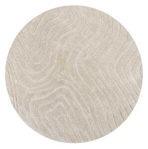 Covor crem țesut manual rotund din lână ø 160 cm Mesmerise Natural – Flair Rugs