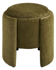 Taburet kaki cu tapițerie din chenille Walsdorf – House Nordic