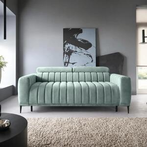 Canapea extensibila GANDI 120, stofa catifelata verde menta - Salvador