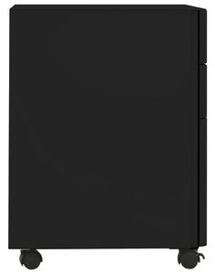 Dulap dosare mobil, negru, 30x45x59 cm, oțel